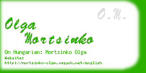 olga mortsinko business card